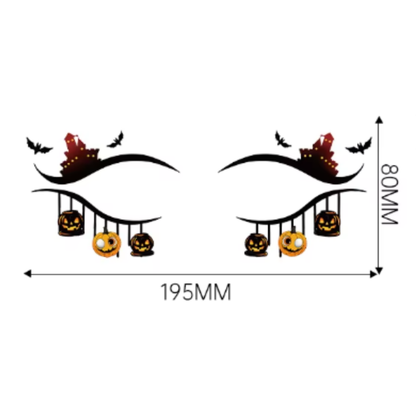 Tattoo - Halloween - Haunted House #1 - Brown/Black/Orange - CMYK