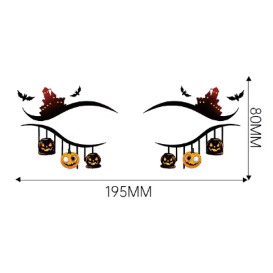 Tatovering - Halloween - Haunted House #1 - Brun/Sort/Orange - CMYK