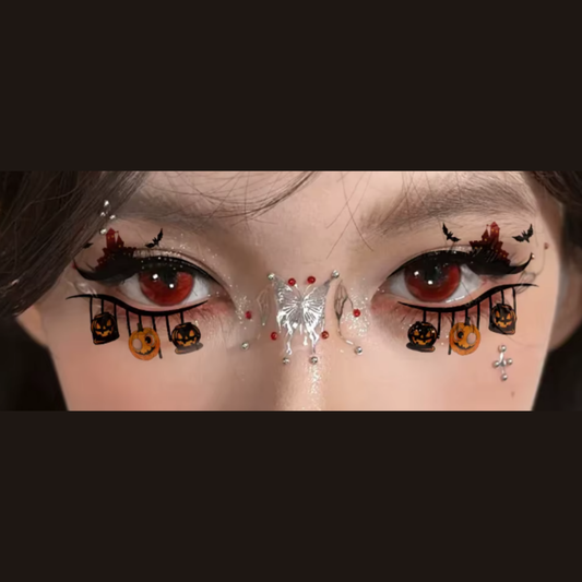 Tatovering - Halloween - Haunted House #1 - Brun/Sort/Orange - CMYK