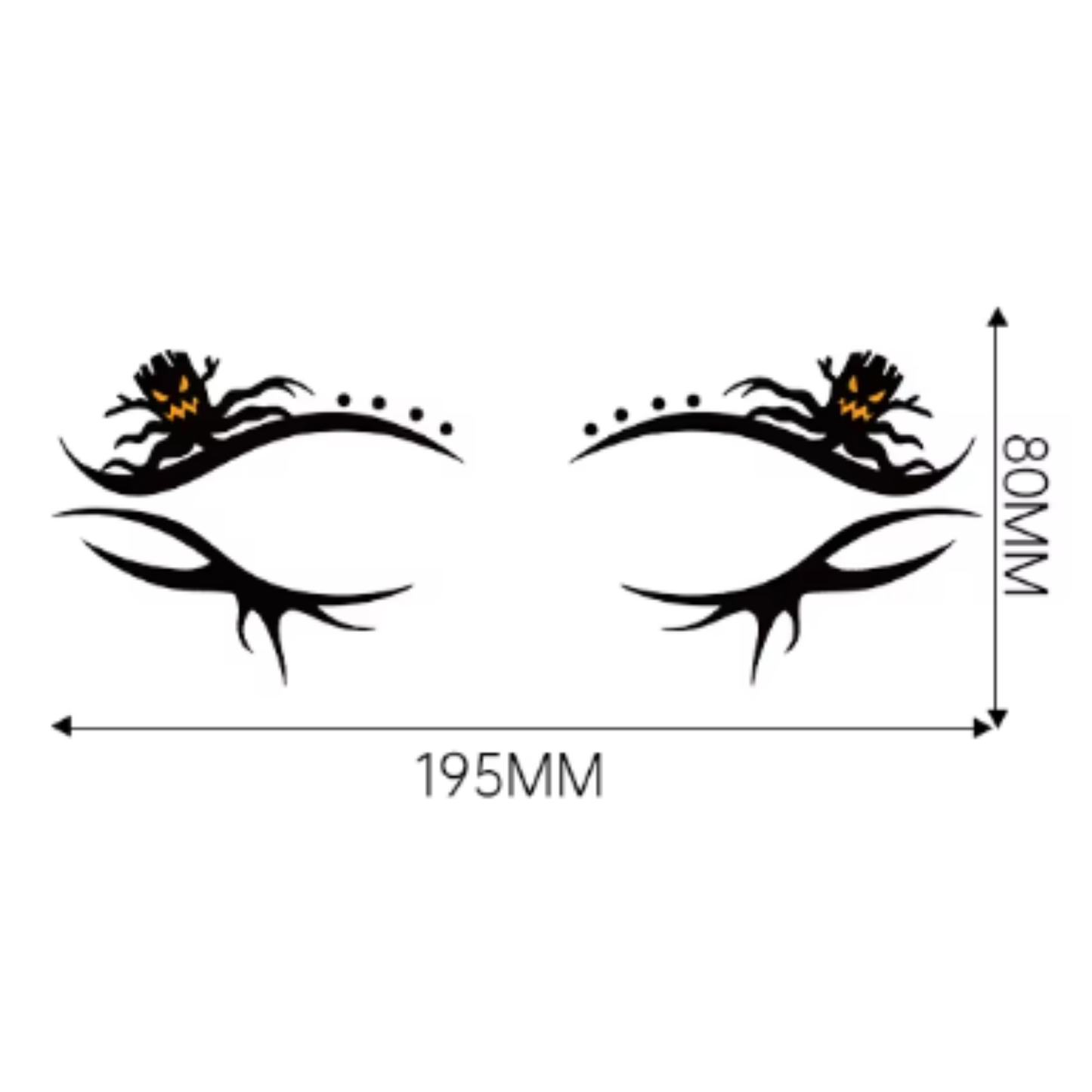 Tattoo - Halloween - Tree Stump #1 - Black/Orange - CMYK