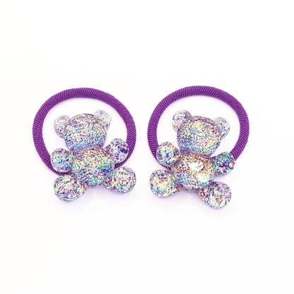 Hair elastics 2 pcs. - Sparkling Teddy Bears
