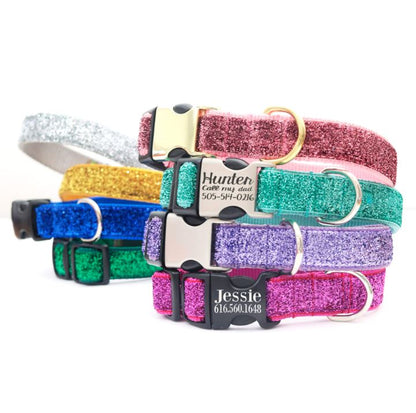 Collar - Dogs - Sparkly Mermaid Glitter (size SM)