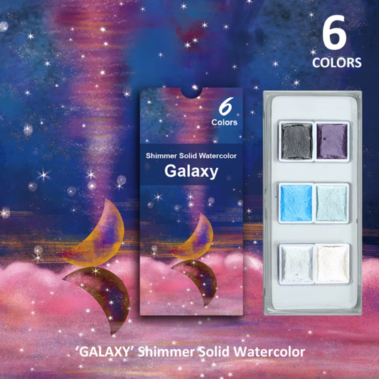 Akvarelfarver - Galaxy - 6 farver