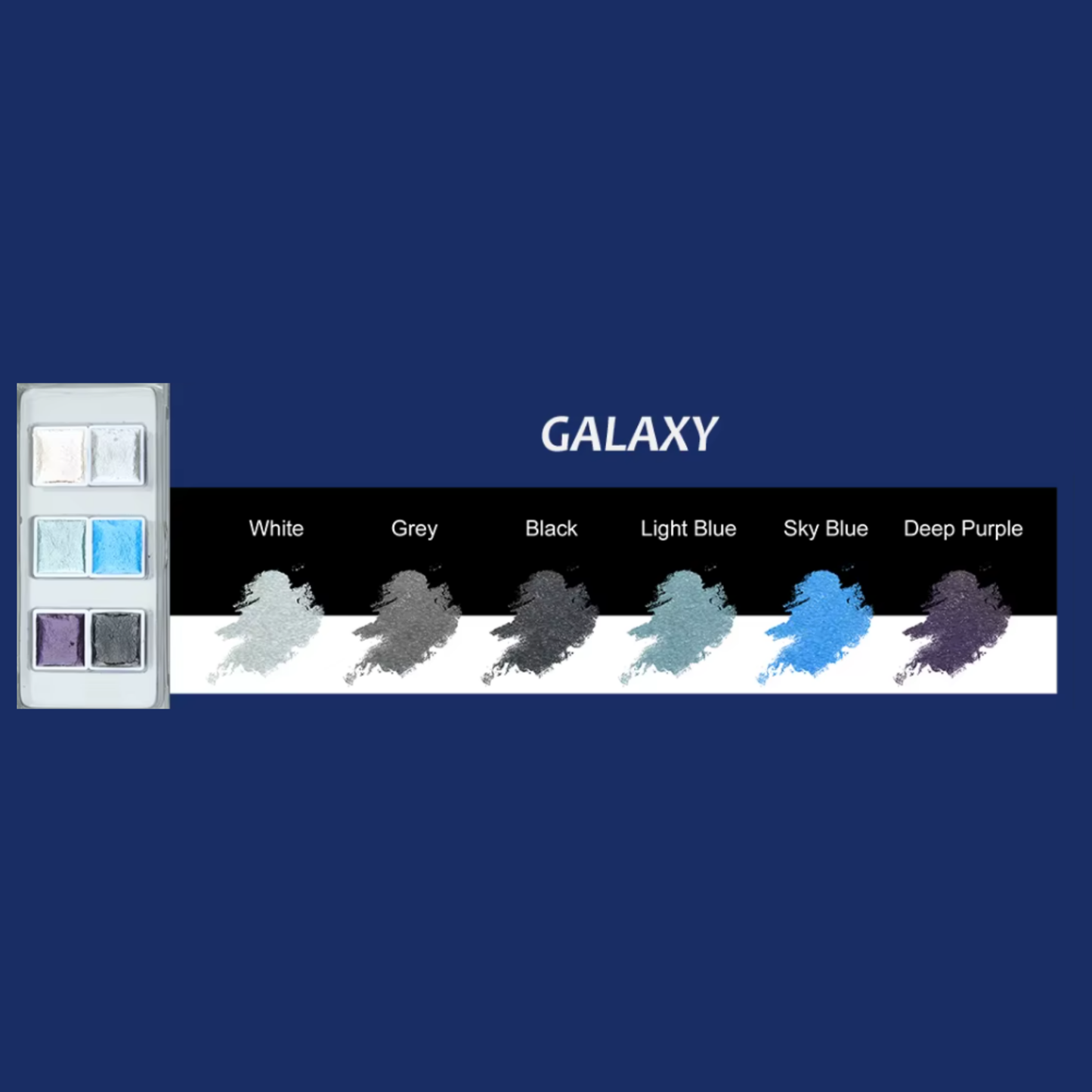 Akvarelfarver - Galaxy - 6 farver