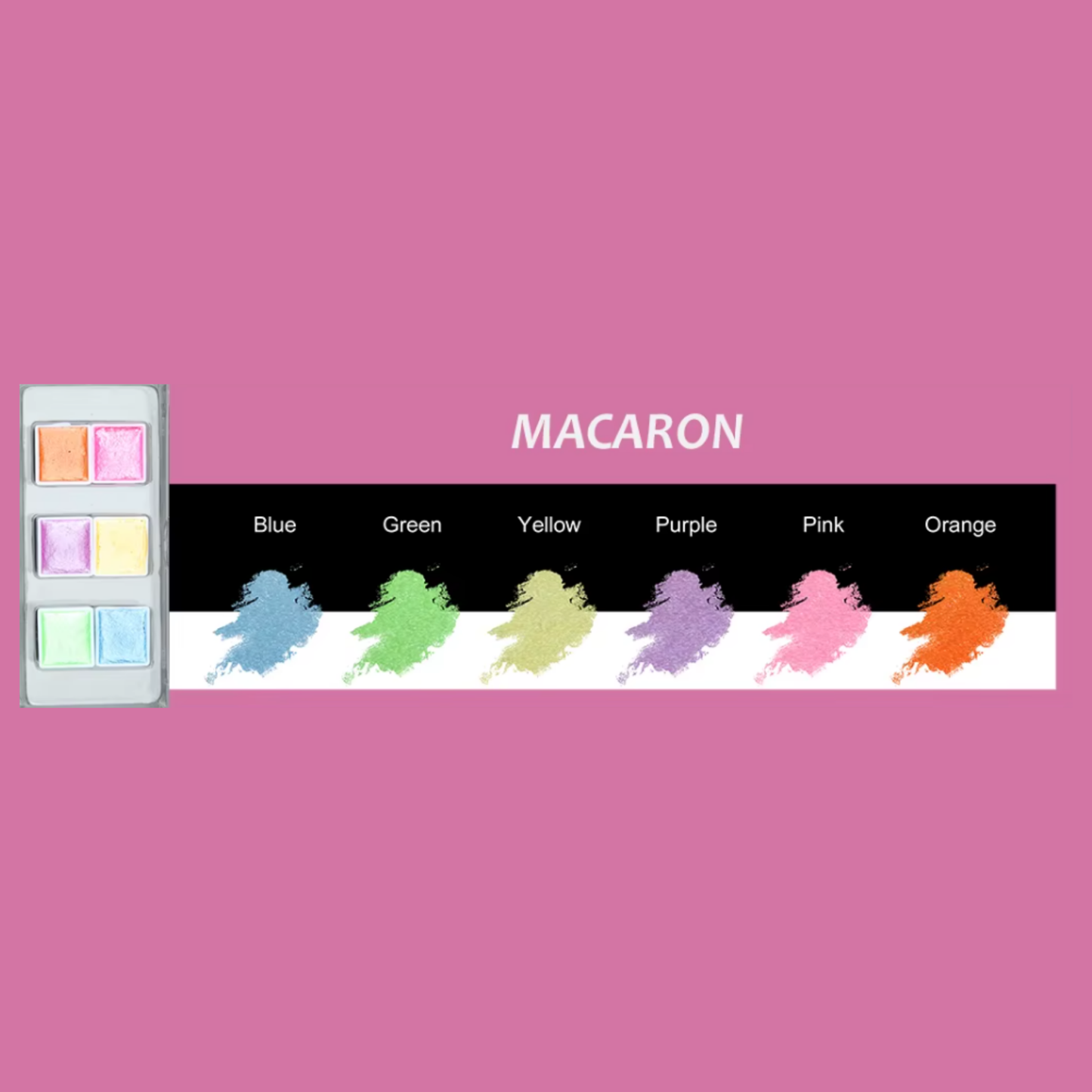 Watercolor paints - Macaron - 6 colours