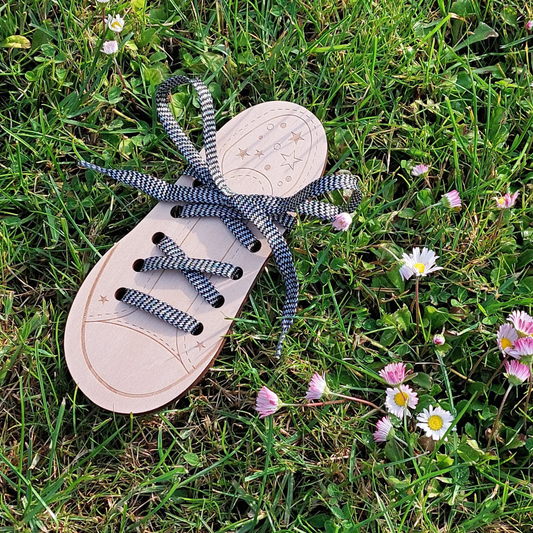Shoelaces - Black with Silver Glitter - Flat - 100 cm