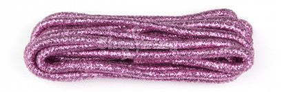 Snørebånd - Glitter Pink - Rund - 100 cm