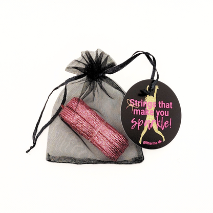 Snørebånd - Glitter Hot Pink - Flad - 120 cm