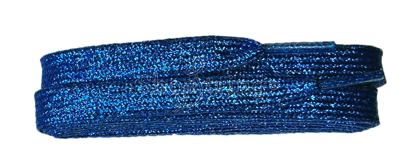 Shoelaces - Glitter Cobalt Blue - Flat - 120 cm