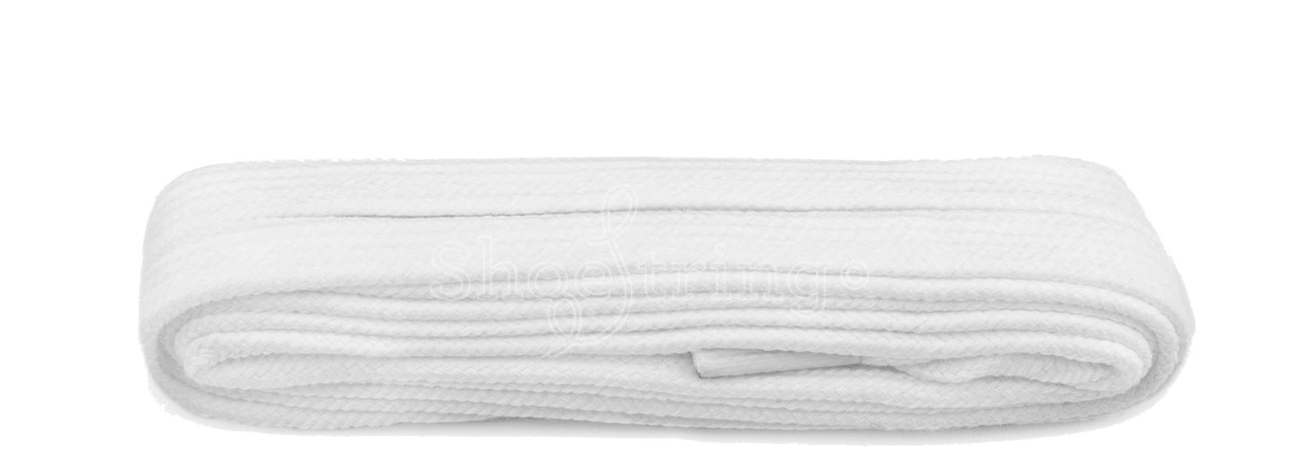 Snørebånd - Glitter White Pearl - Flad - 100 cm