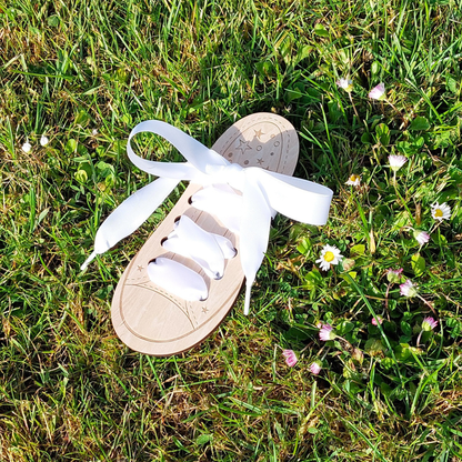 Shoelaces - Satin ribbon - White - 120 cm