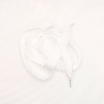 Shoelaces - Satin ribbon - White - 120 cm