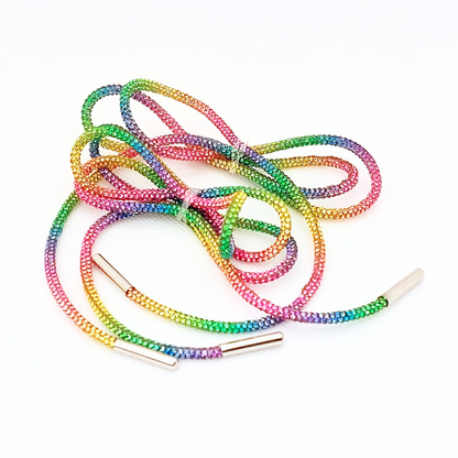 Shoelaces - Rhinstone Rainbow - Round - 100 cm