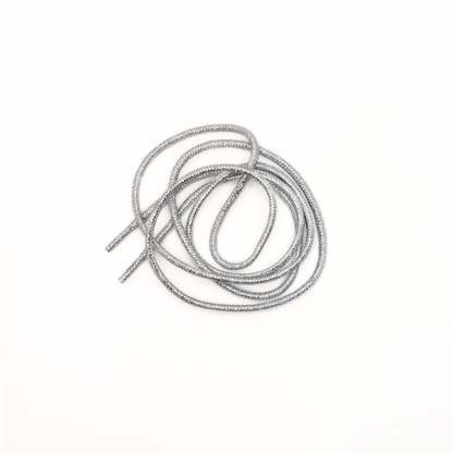 Snørebånd - Glitter Silver - Rund - 120 cm