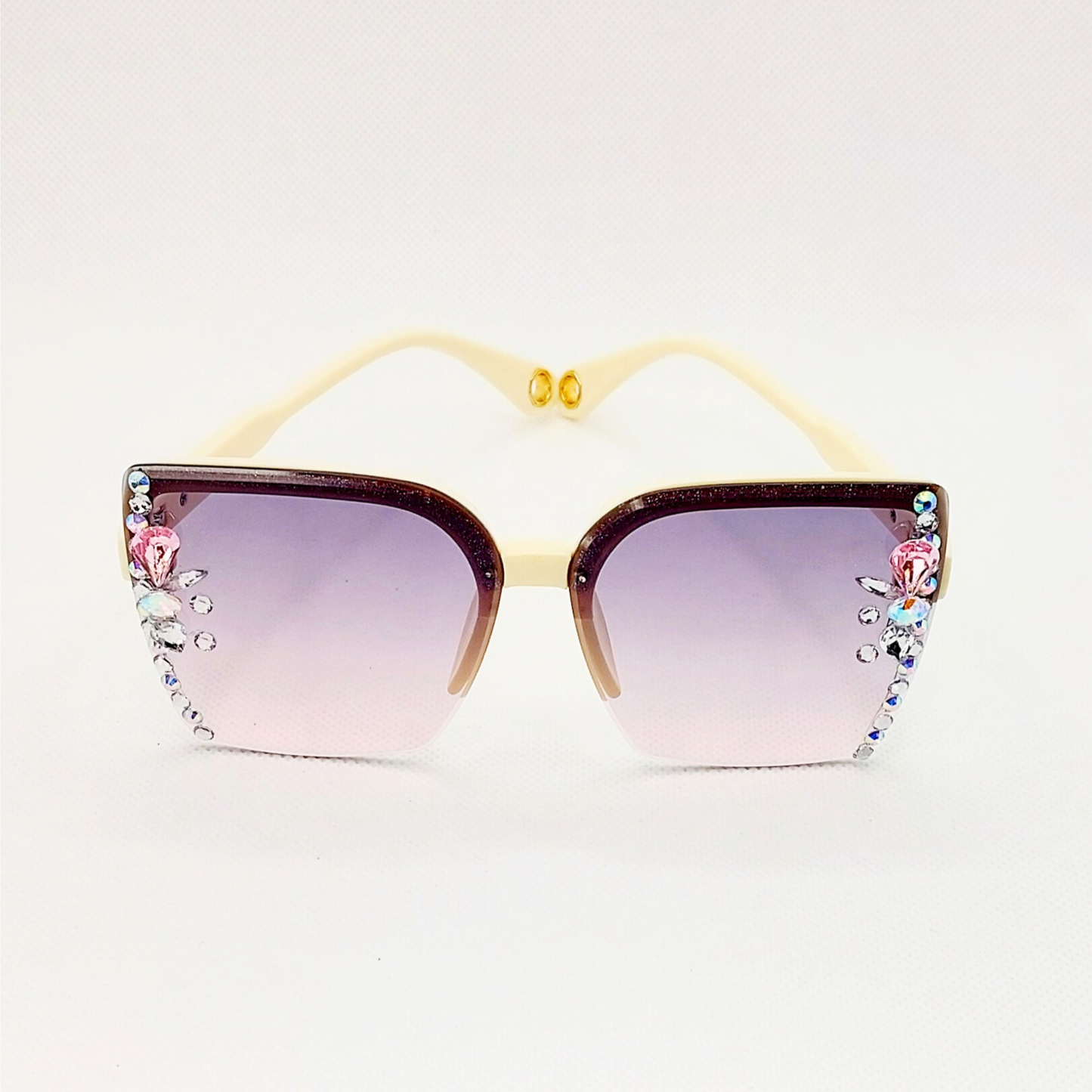 Sunglasses - Square with rhinestones (adult size)