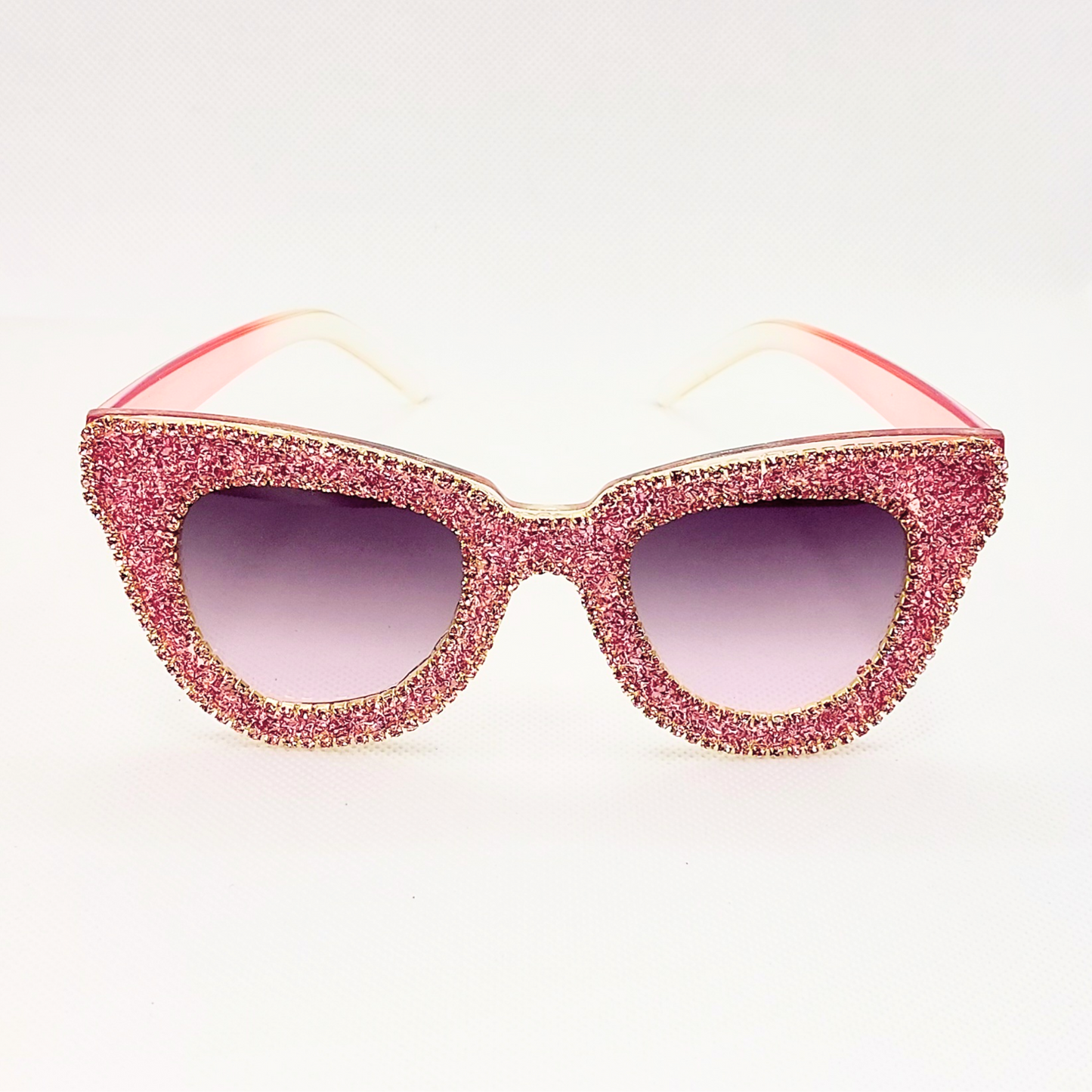 Sunglasses - Y2K-style Cat Eye with rhinestones (adult size)