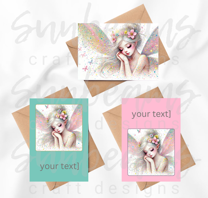 Clipart: 10 Sparkling Faeries II - A5 Greeting Card Image Bundle