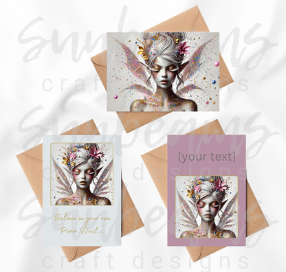 Clipart: 10 Sparkling Pixies II - A5 Greeting Card Image Bundle