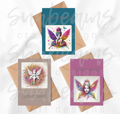 Clipart: 10 Sparkling Pixies II - A5 Greeting Card Image Bundle