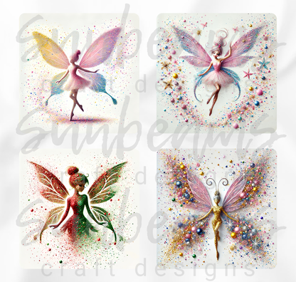 Clipart: 12 Sparkling Faeries I - Digital Image Bundle