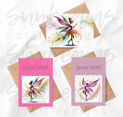 Clipart: 10 Sparkling Faeries - A5 Greeting Card Image Bundle