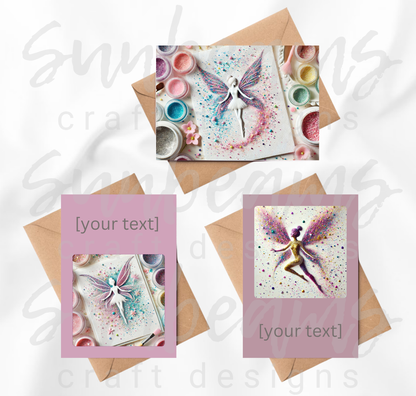 Clipart: 10 Sparkling Faeries - A5 Greeting Card Image Bundle