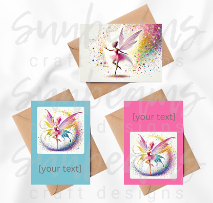 Clipart: 10 Sparkling Faeries - A5 Greeting Card Image Bundle