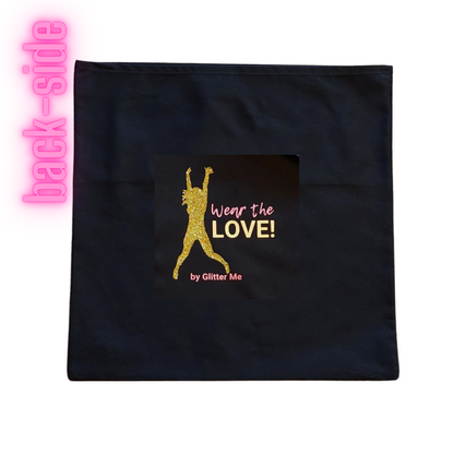 Pillow case - Chase your dreams! - Glitter: silver (40x40 cm)