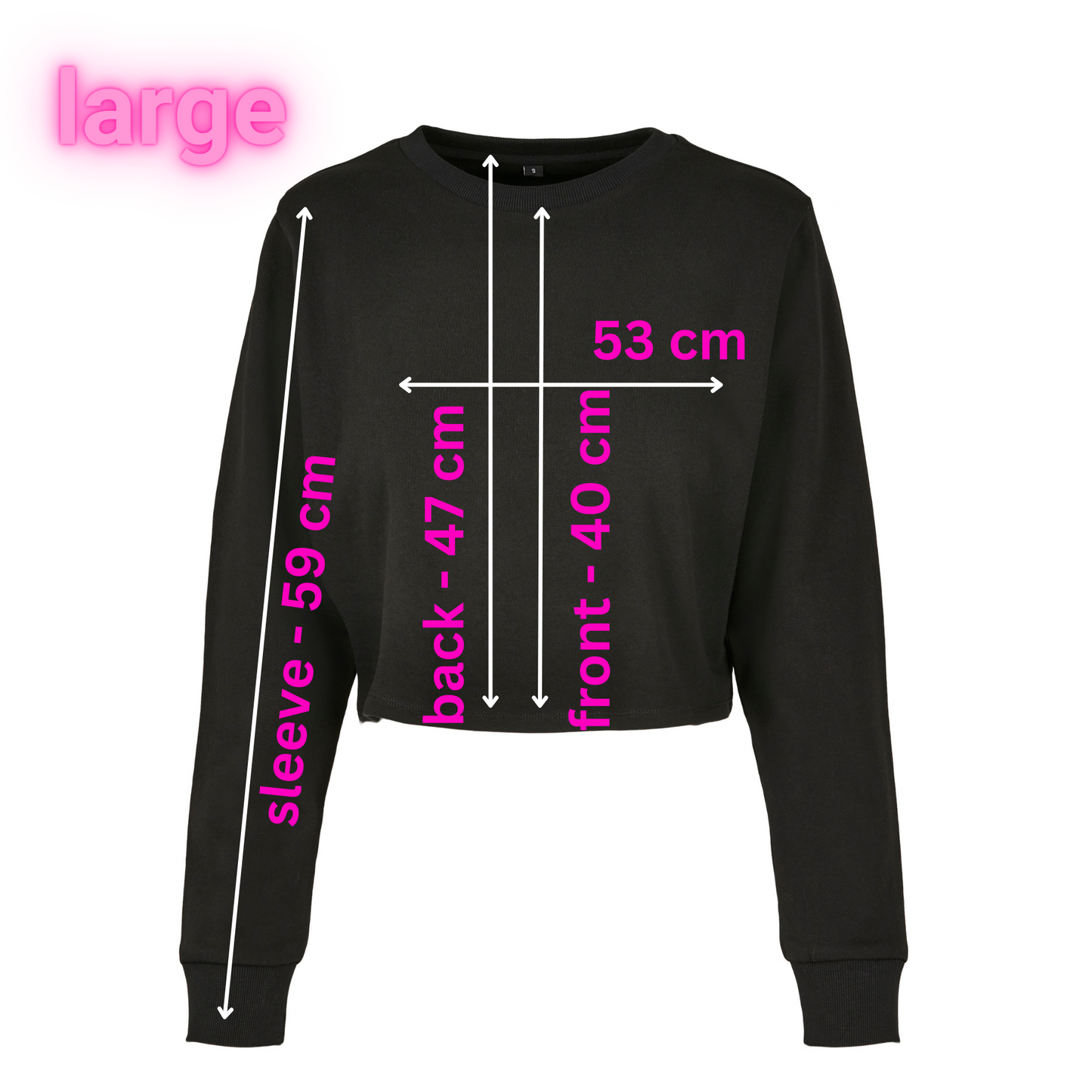 Design din egen CROPPED SWEATSHIRT