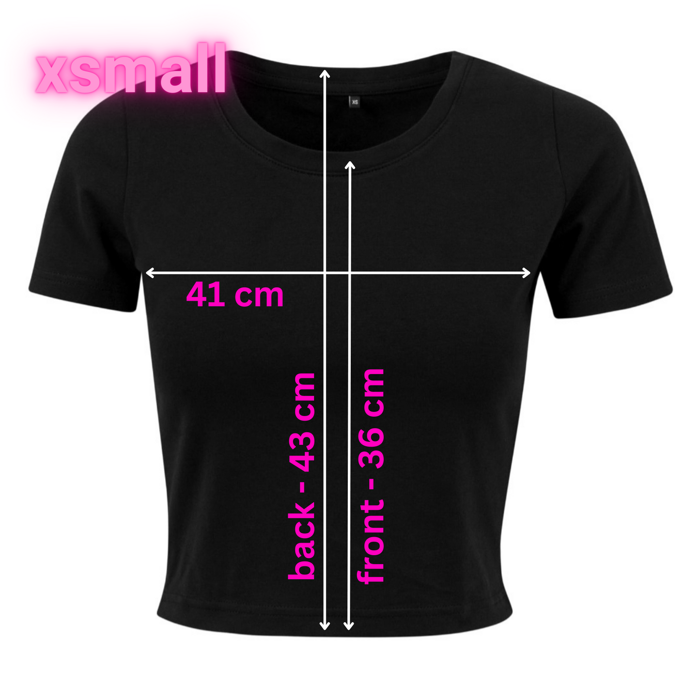 XSmall - Baby Tee - #badass - Glitter: hot pink