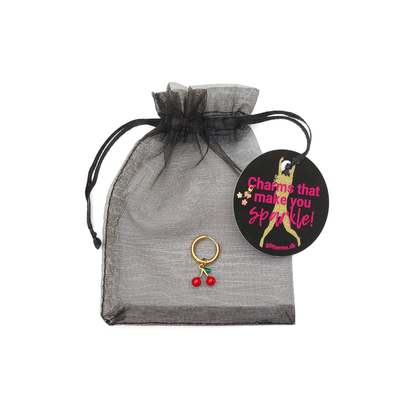 Charms - 1 pcs. Cherries - Gold