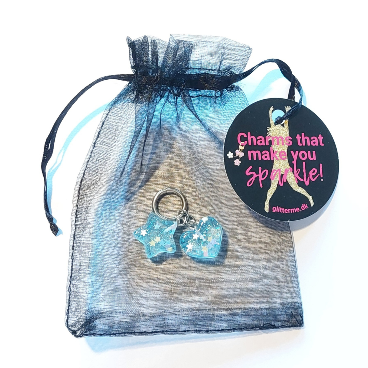 Charms - 1 pcs. Heart Star Duo