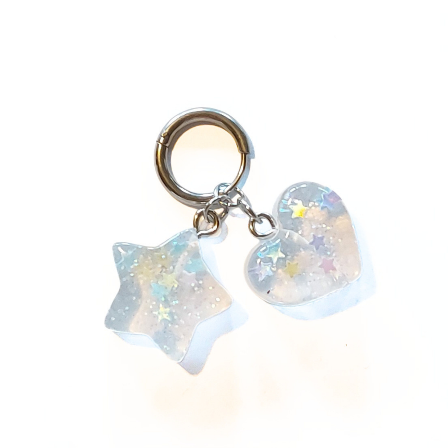 Charms - 1 pcs. Heart Star Duo