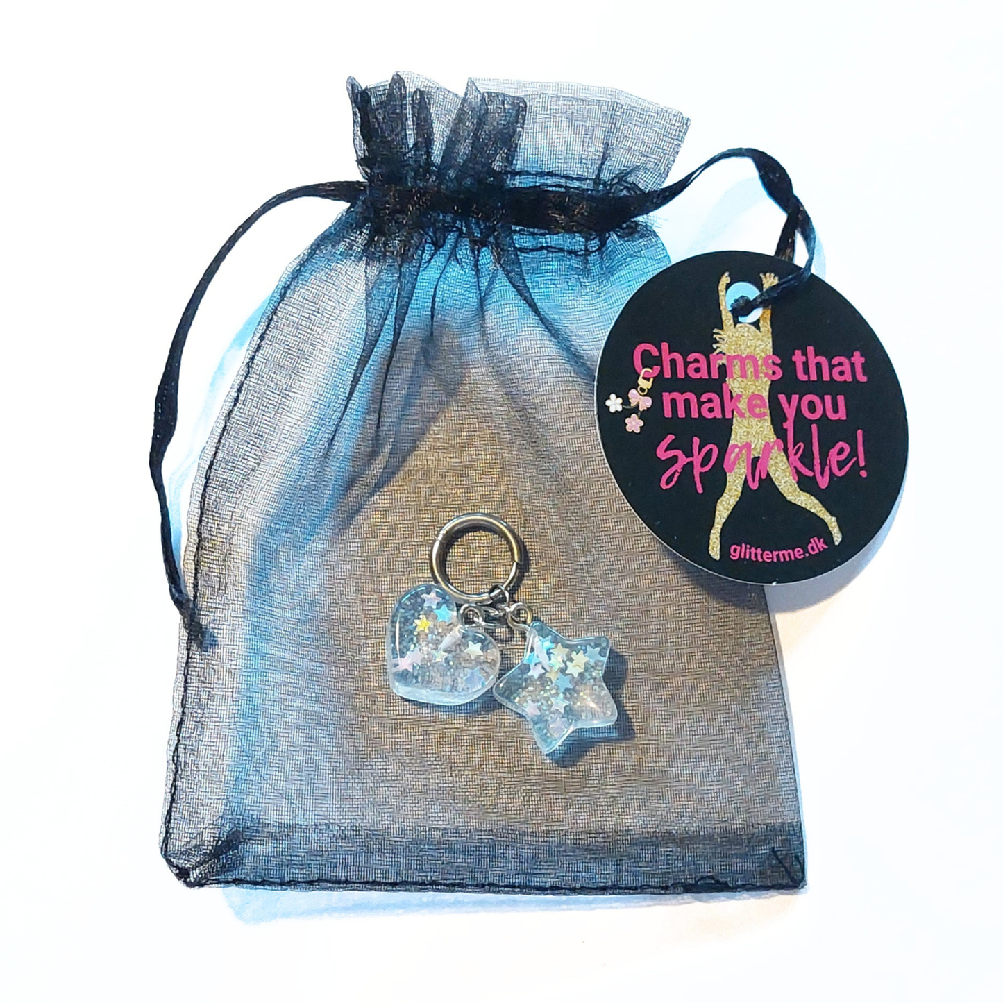 Charms - 1 pcs. Heart Star Duo
