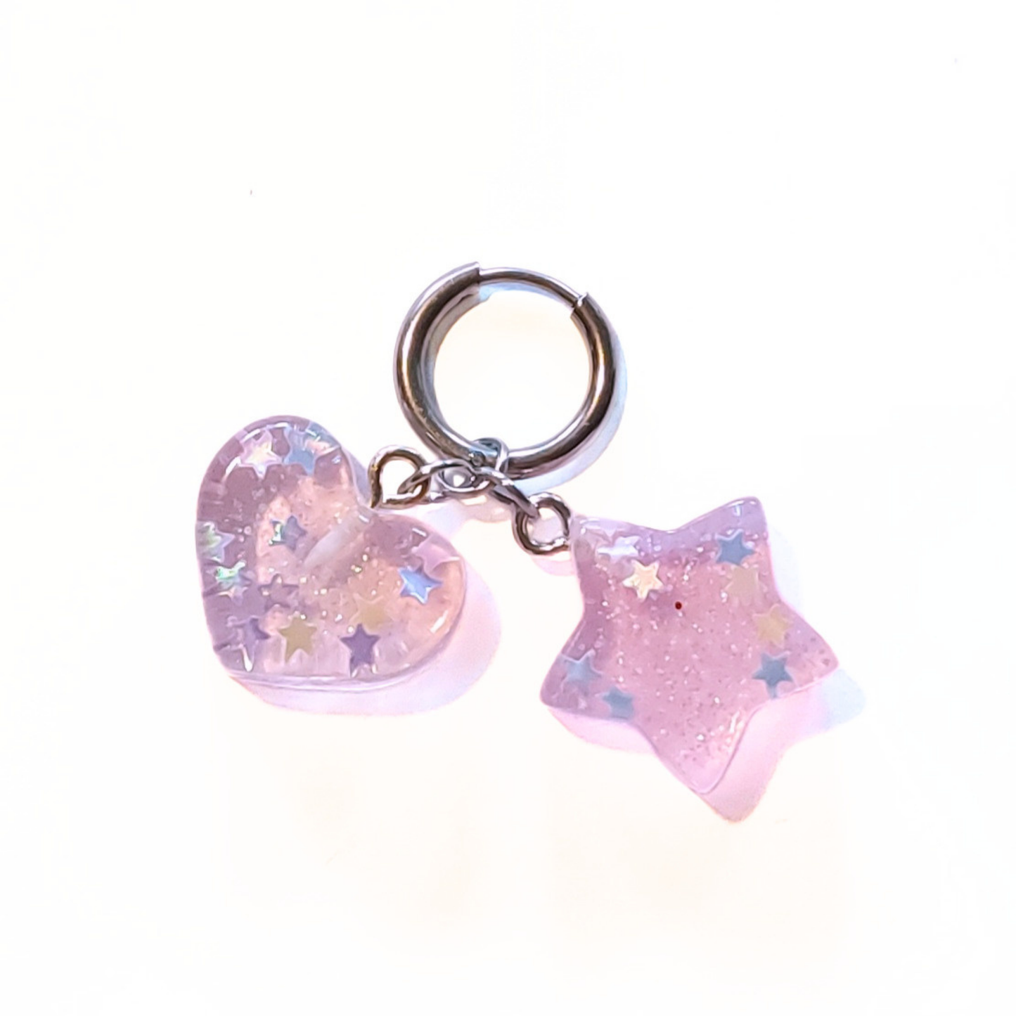 Charms - 1 pcs. Heart Star Duo