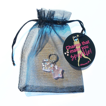 Charms - 1 pcs. Heart Star Duo