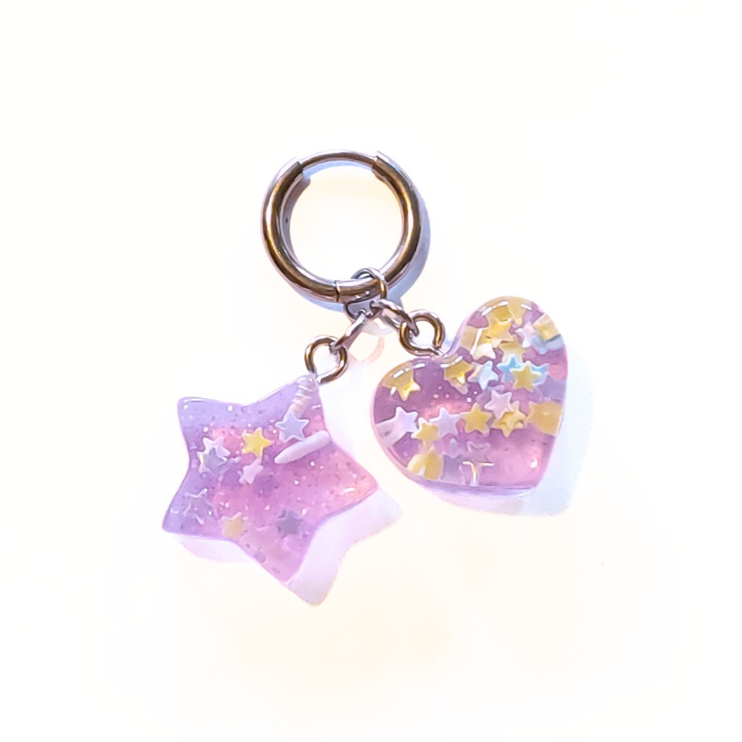 Charms - 1 pcs. Heart Star Duo