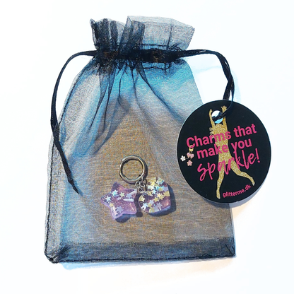 Charms - 1 pcs. Heart Star Duo