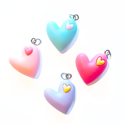 Charms - 1 stk. Cartoon Hjerte