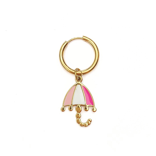 Charms - 1 stk. Paraply - Guld