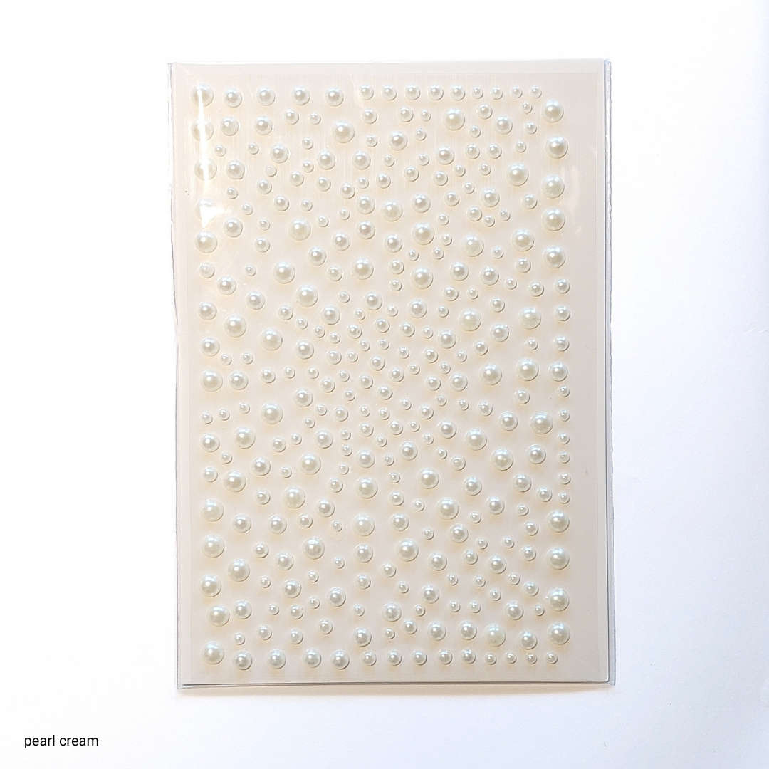 Ansigts- & Hårsmykker - Perler (selvklæbende) - Pearl cream