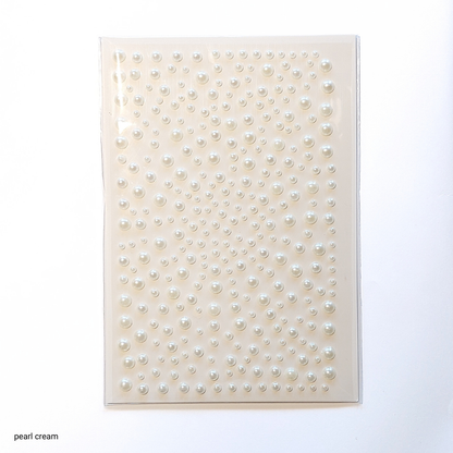 Ansigts- & Hårsmykker - Perler (selvklæbende) - Pearl cream