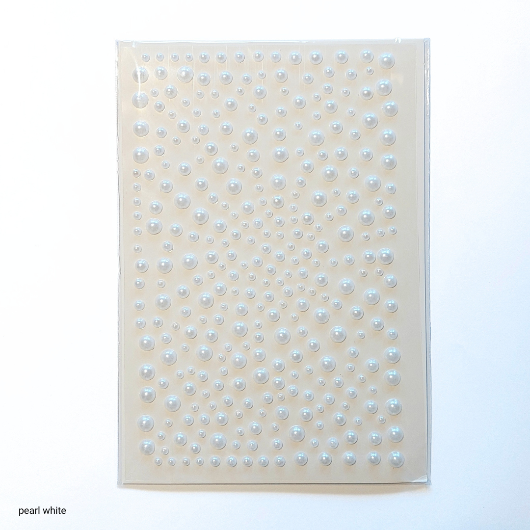 Ansigts- & Hårsmykker - Perler (selvklæbende) - Pearl white