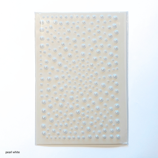 Ansigts- & Hårsmykker - Perler (selvklæbende) - Pearl white