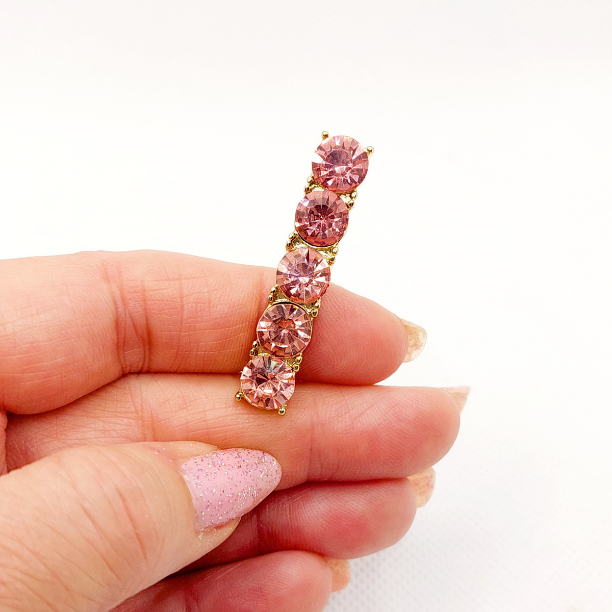 Charms - 1 stk. Similisten - Pink/Guld