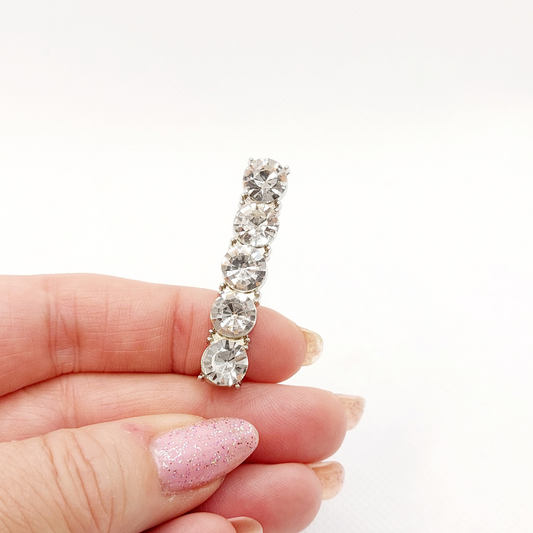 Shoelace Charms - Rhinestones - Clear/Silver