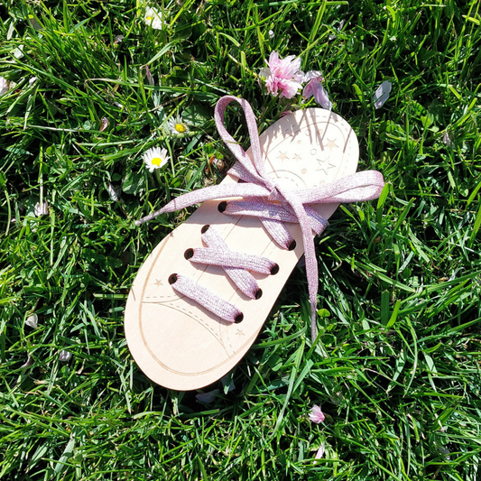 Snørebånd - Glimmer Pink - Flad - 100 cm