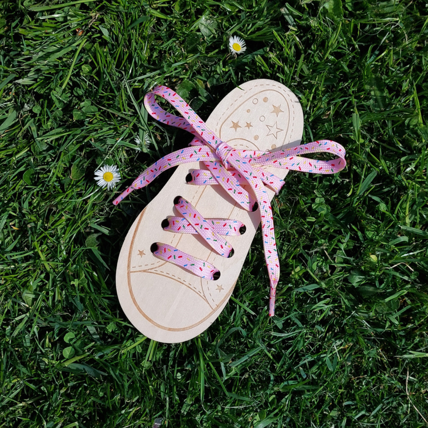 Shoelaces - Ice cream Sprinkles Pink - Flat - 120 cm