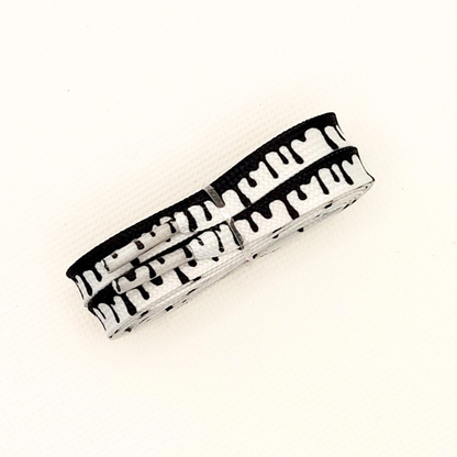 Shoelaces - Ice cream Black/White - Flat - 120 cm