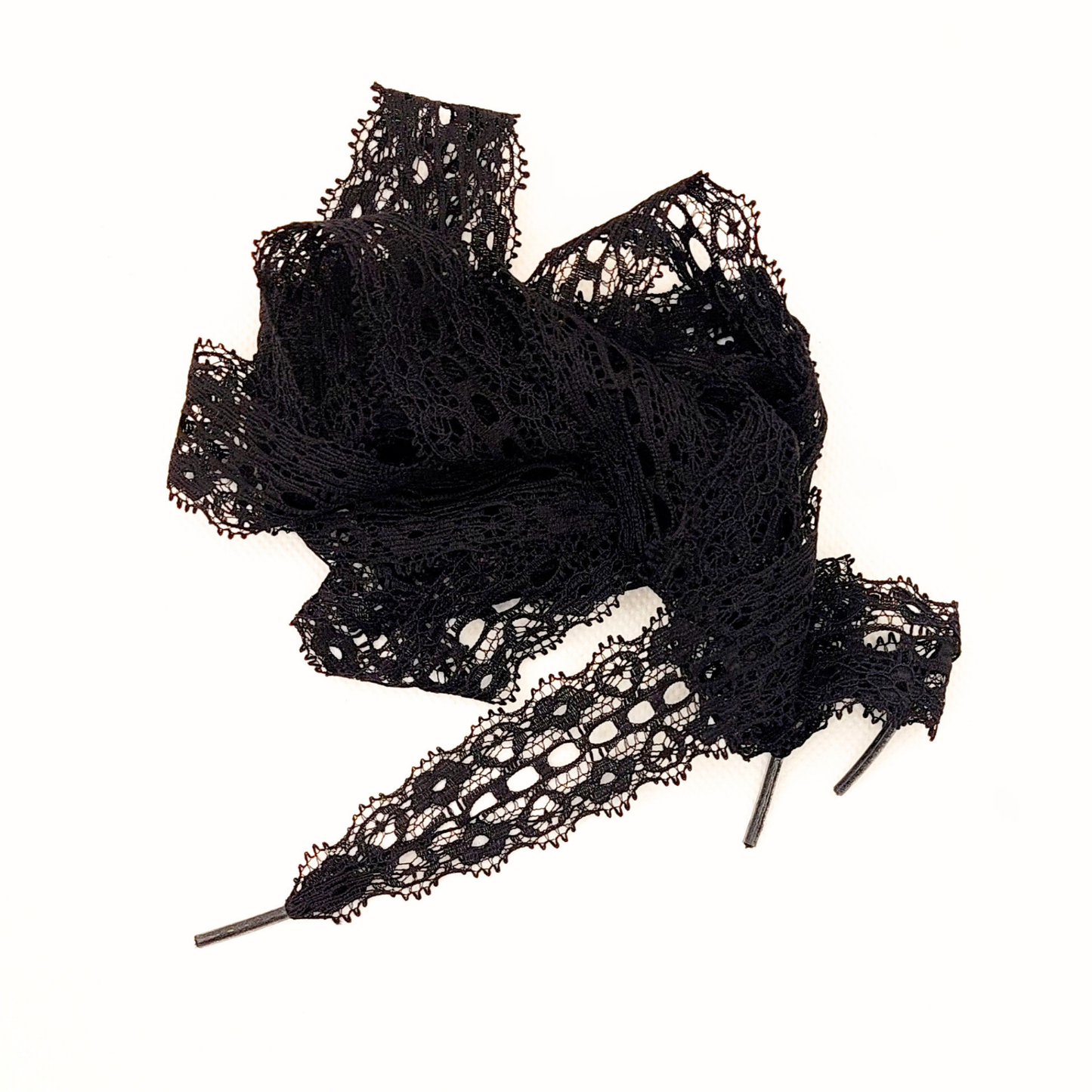 Snørebånd - Blondebånd - Sort - 120 cm